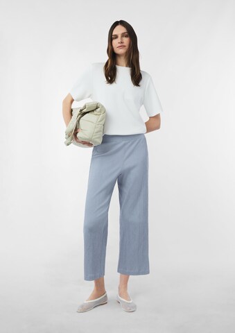 Wide Leg Pantalon comma casual identity en bleu : devant