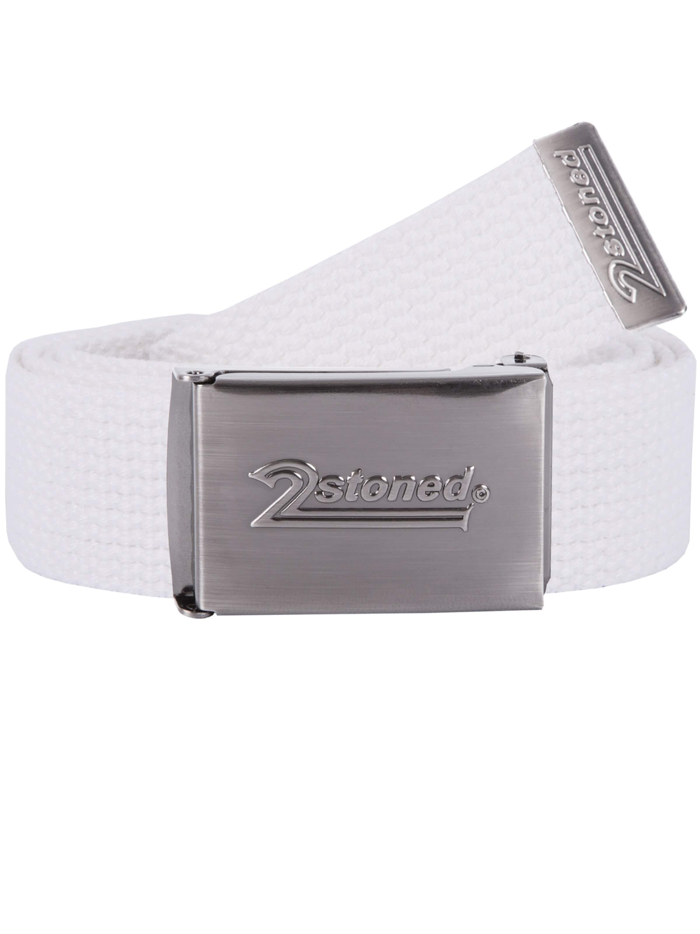 2Stoned Gürtel 'Small SPEED Matt'‌‌‌‌‌ in Weiß: Vorderseite
