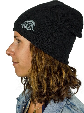 Guggen Mountain Beanie 'Mütze K901 aus Wolle mit leichtem Fleecefutter' in Black