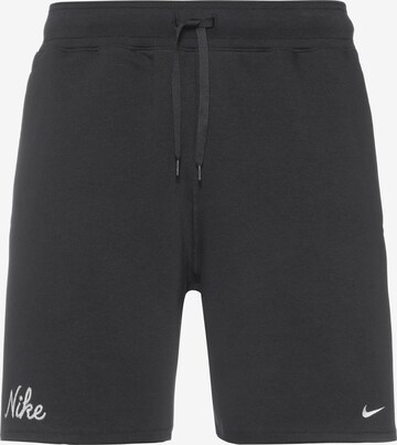 NIKE Regular Athletic Pants 'Dry' in Black: front