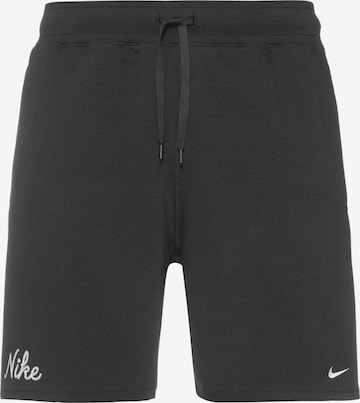 NIKE Regular Athletic Pants 'Dry' in Black: front