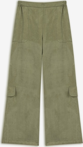 Twist Wide leg Pants in Green: front