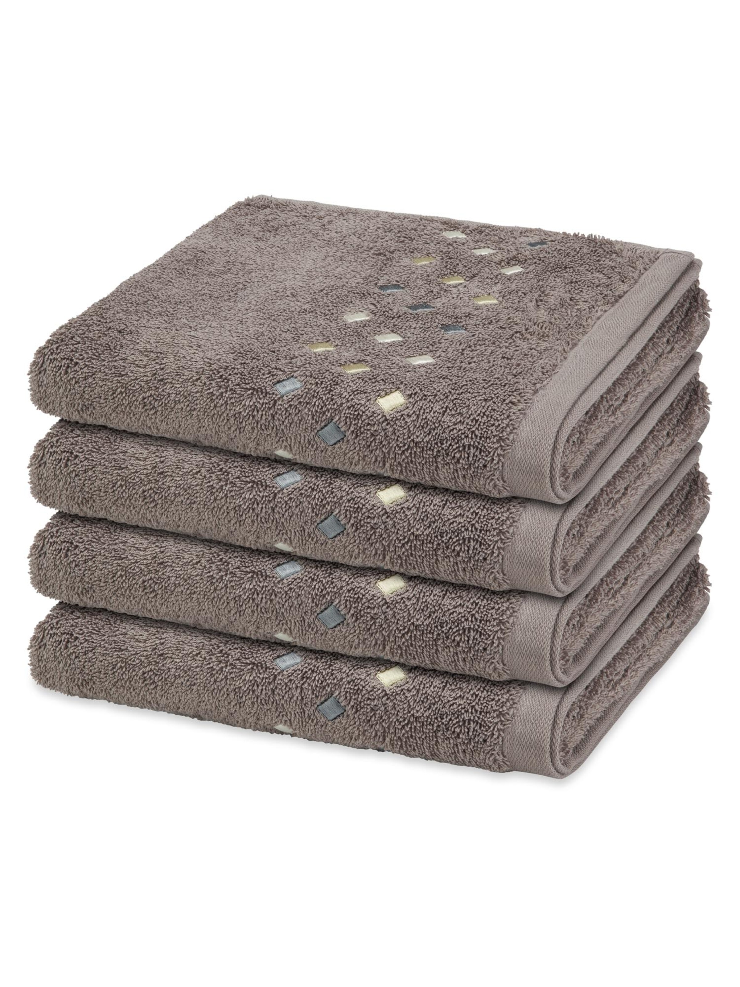 ROSS Towel 'Stoneline' in Grey: front