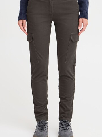 Coupe slim Pantalon cargo 'Paler' Oxmo en gris
