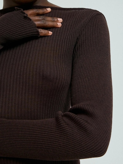 Tricou pe XS-XL Seamless Basic pe maro închis, Vizualizare produs
