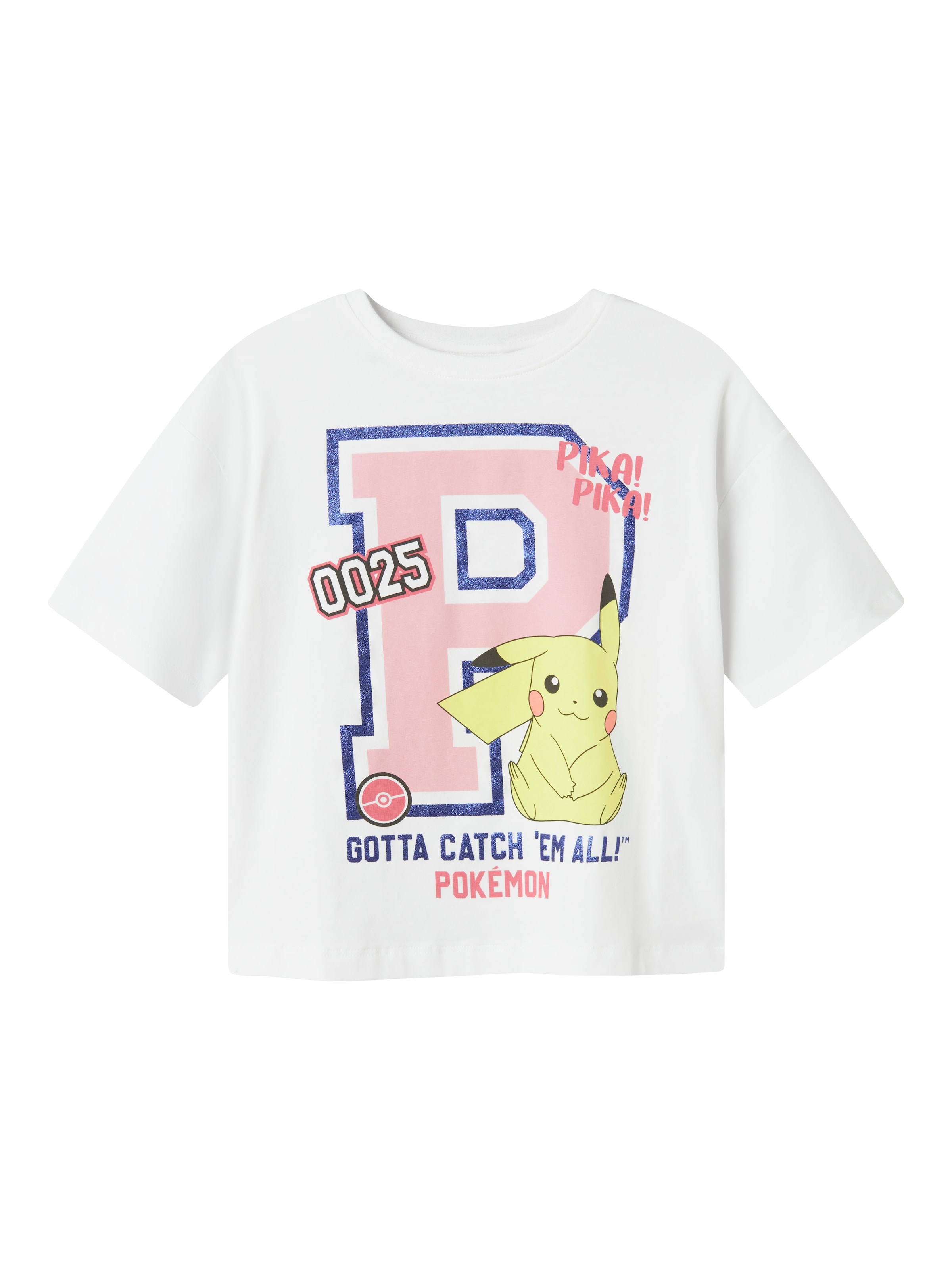 NAME IT Tričko 'NKFJixa Pokemon' – bílá: přední strana