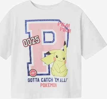 balta NAME IT Marškinėliai 'NKFJixa Pokemon': priekis