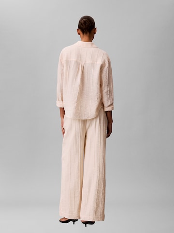 Calvin Klein Loosefit Broek 'Relaxed Sheer' in Beige