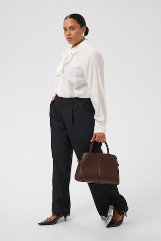 KAFFE CURVE Wide leg Broek 'Abby' in Grijs