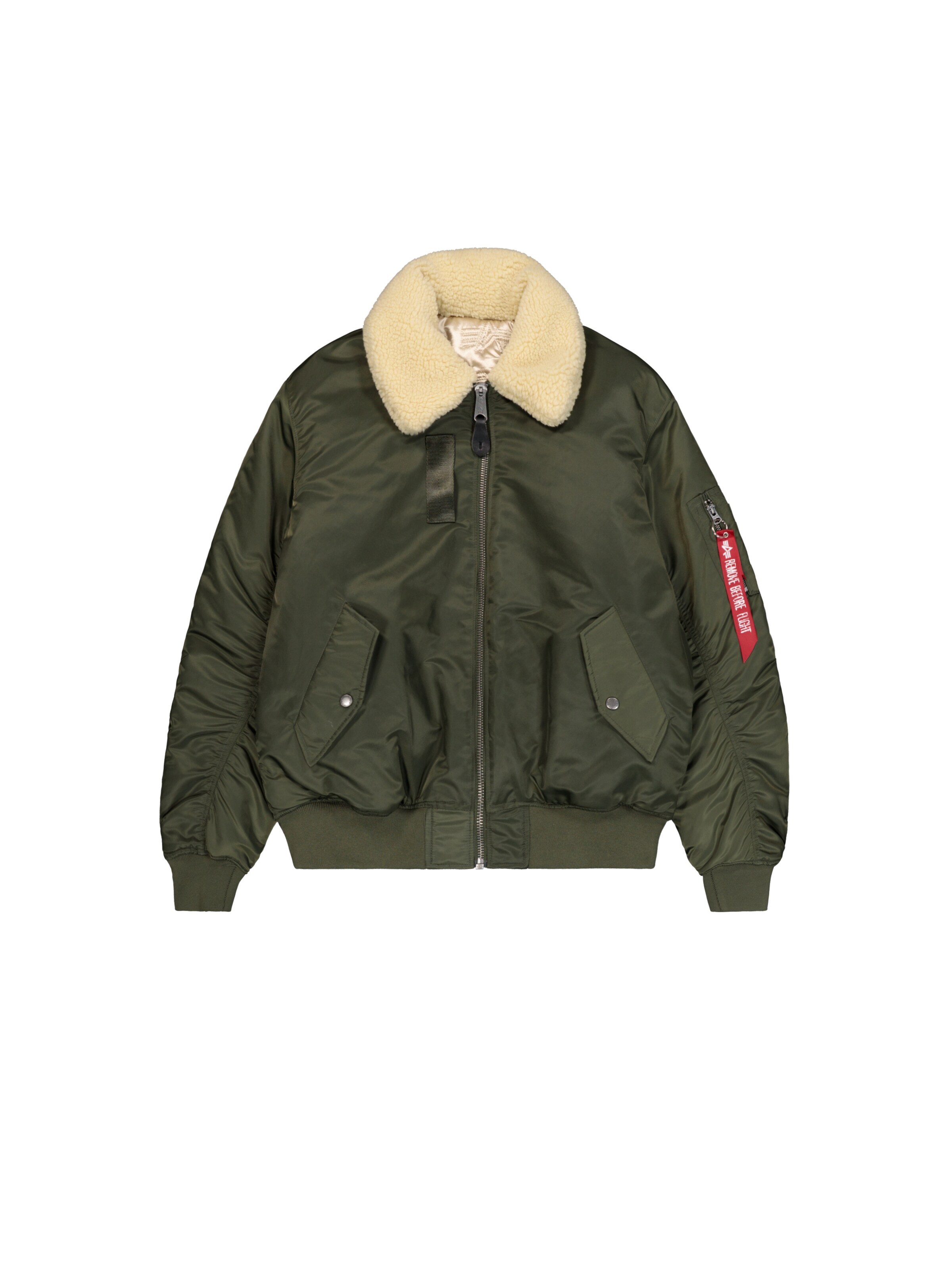 ALPHA INDUSTRIES Between-Season Jacket 'B-15' in Green: front