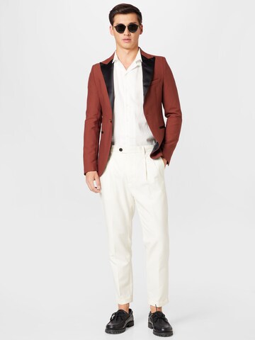 Coupe slim Veste de costume BURTON MENSWEAR LONDON en marron