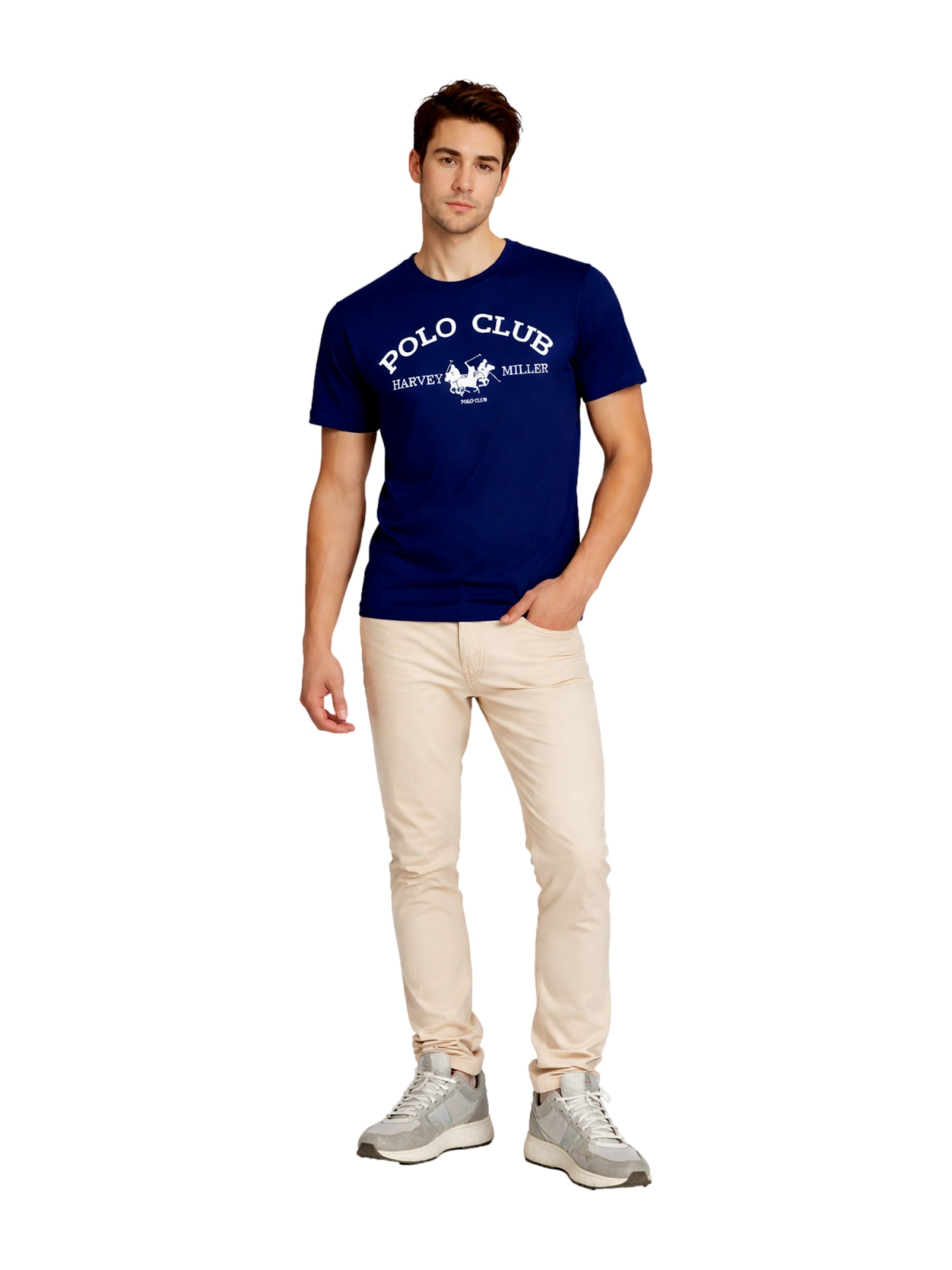 HARVEY MILLER Shirt 'Polo Club' in Blauw