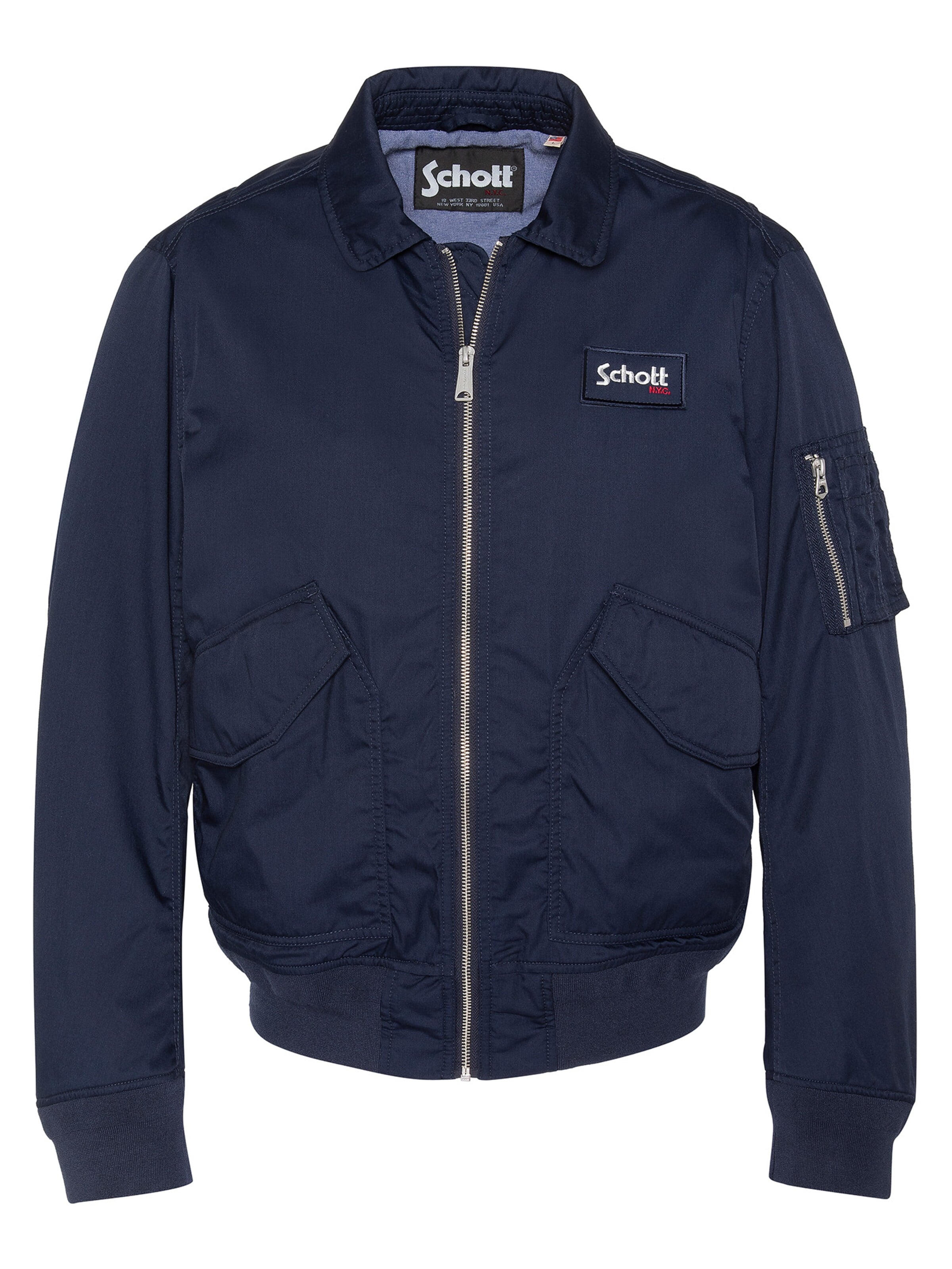 Schott NYC Between-Seasons Coat in M in Blue, Item view