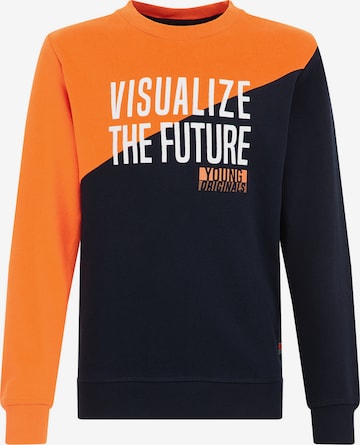 WE Fashion Sweatshirt in Blauw: voorkant