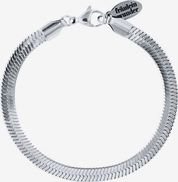 Braccialetto 'Snake Breit' di Fräulein Wunder in argento: frontale