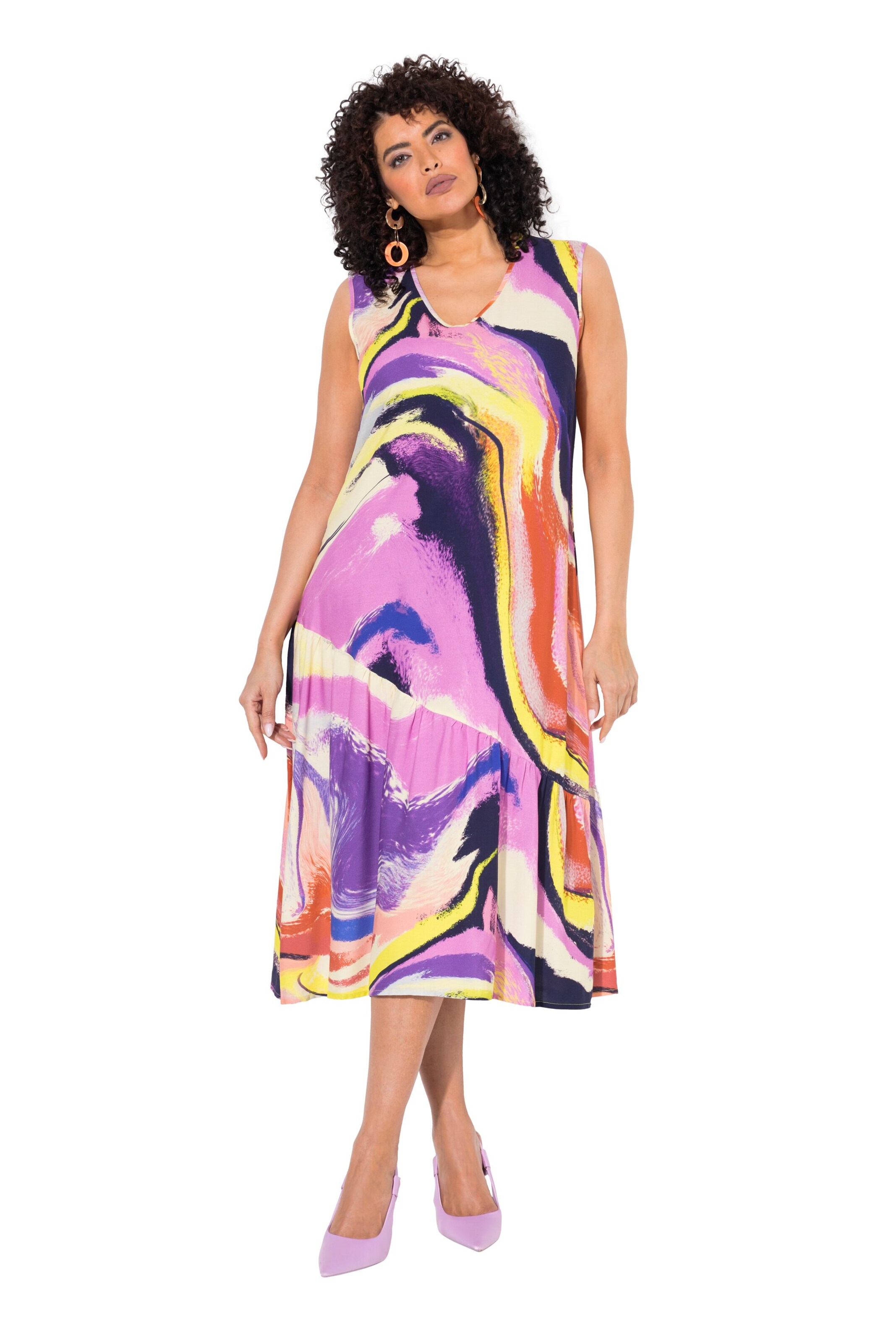 Ulla Popken Kleid in Lila: Vorderseite