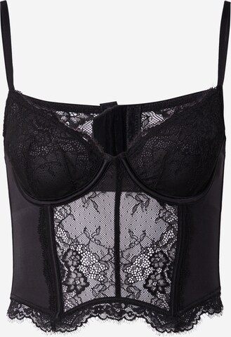 Bustier Soutien-gorge 'ROMANTIC' Abercrombie & Fitch en noir : devant