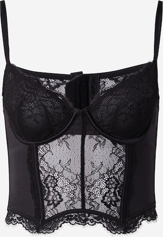 Abercrombie & Fitch Bustier BH 'ROMANTIC' in Zwart: voorkant