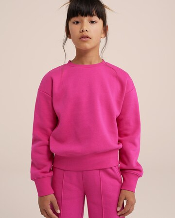 Sweat-shirt WE Fashion en rose : devant