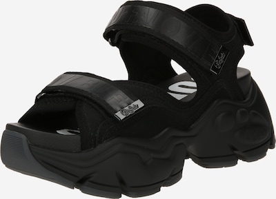 Sandale 'BINARY 0' BUFFALO pe negru, Vizualizare produs