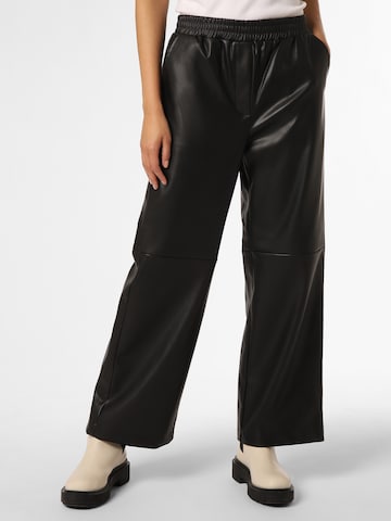 Marie Lund Wide leg Broek in Zwart: voorkant