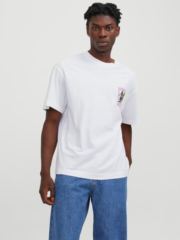 T-Shirt 'Capital' JACK & JONES en blanc : devant