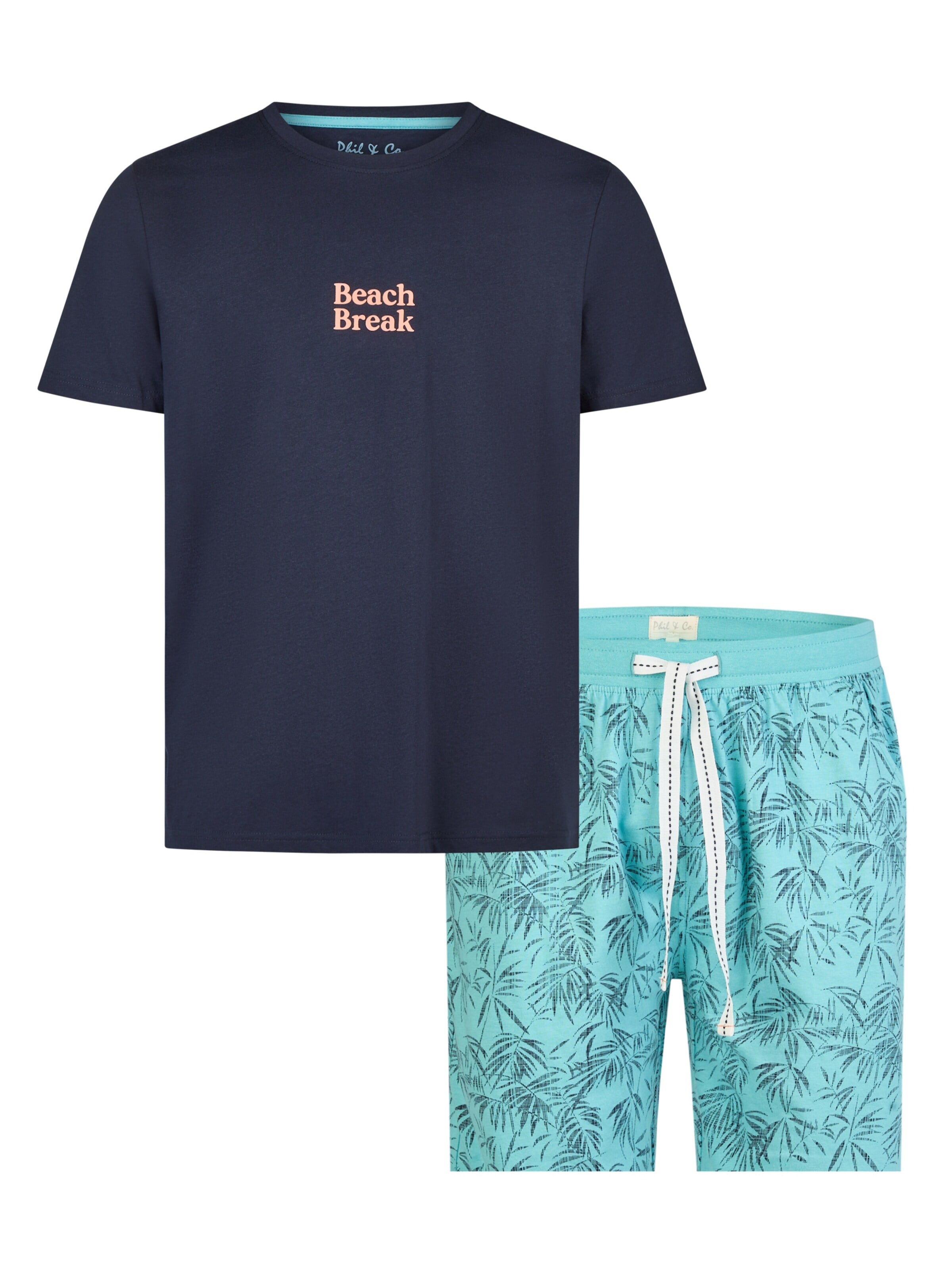 Phil & Co. Berlin Short Pajamas in Blue: front