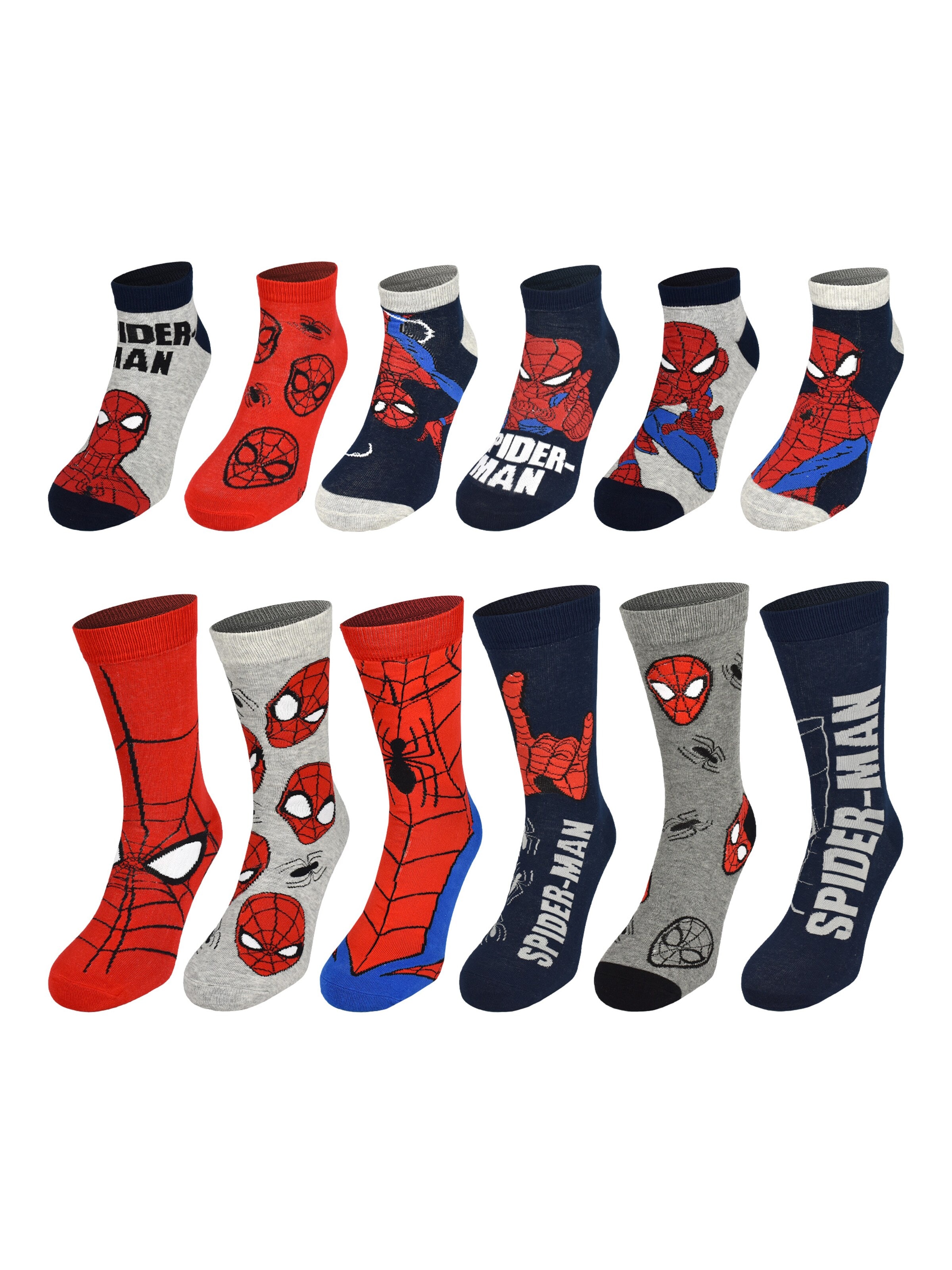 SPIDERMAN Socken 'Adventskalender'‌‌‌‌‌‌ in Mischfarben: Vorderseite
