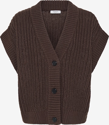 b.young Vest in Brown: front
