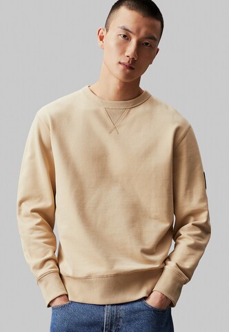 Calvin Klein Jeans Sweatshirt in Beige