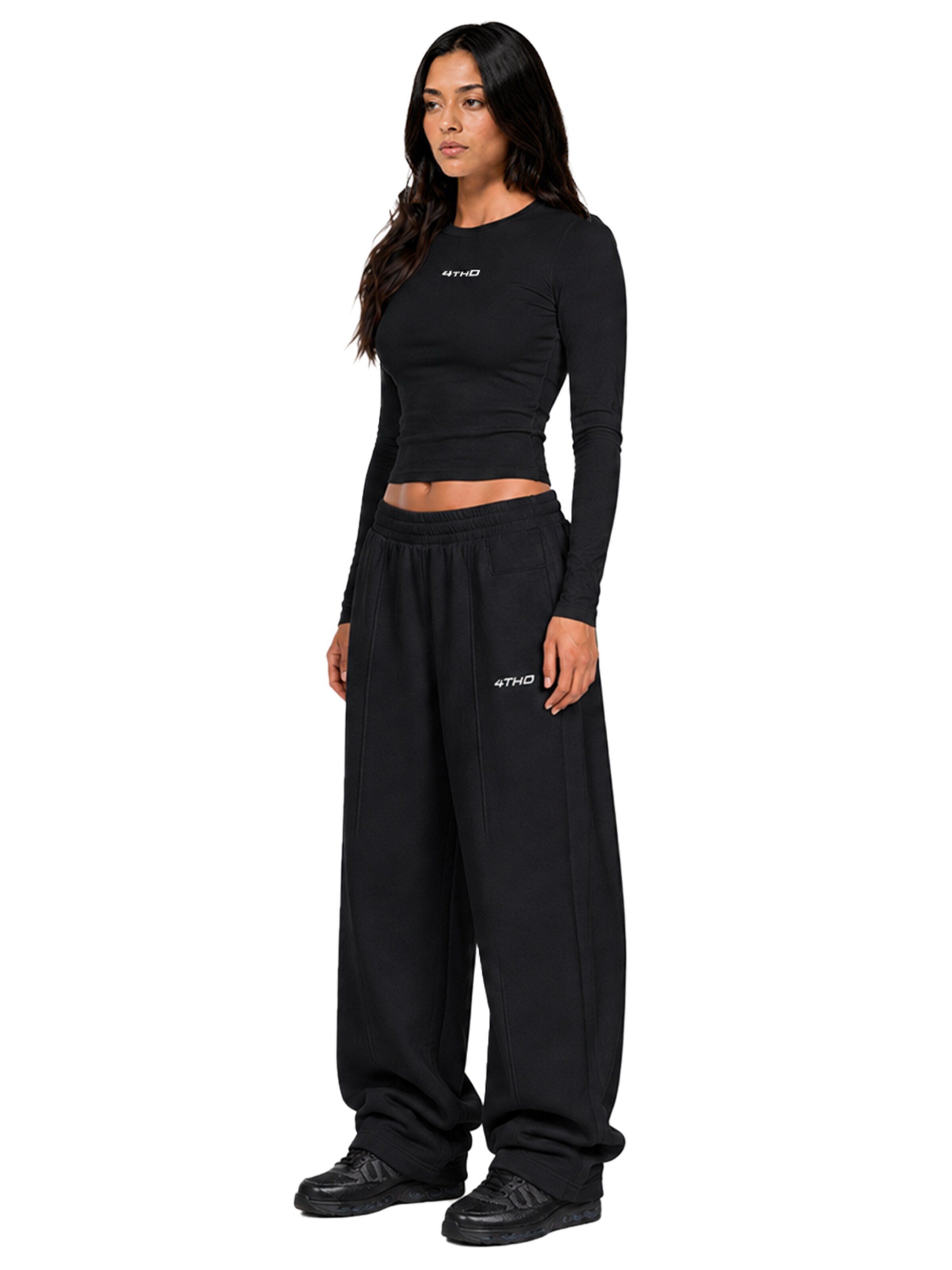 4thD Loosefit Sportbroek 'Sweatpant - Black' in Zwart