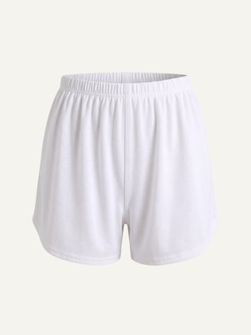 ZUBEK Pajama 'Seaweed Pyjama Shorts - White' in Beige: front