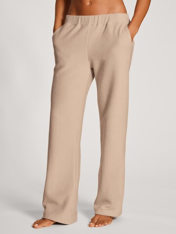 CALIDA Pajama pants 'The Home Hub' in Beige: front