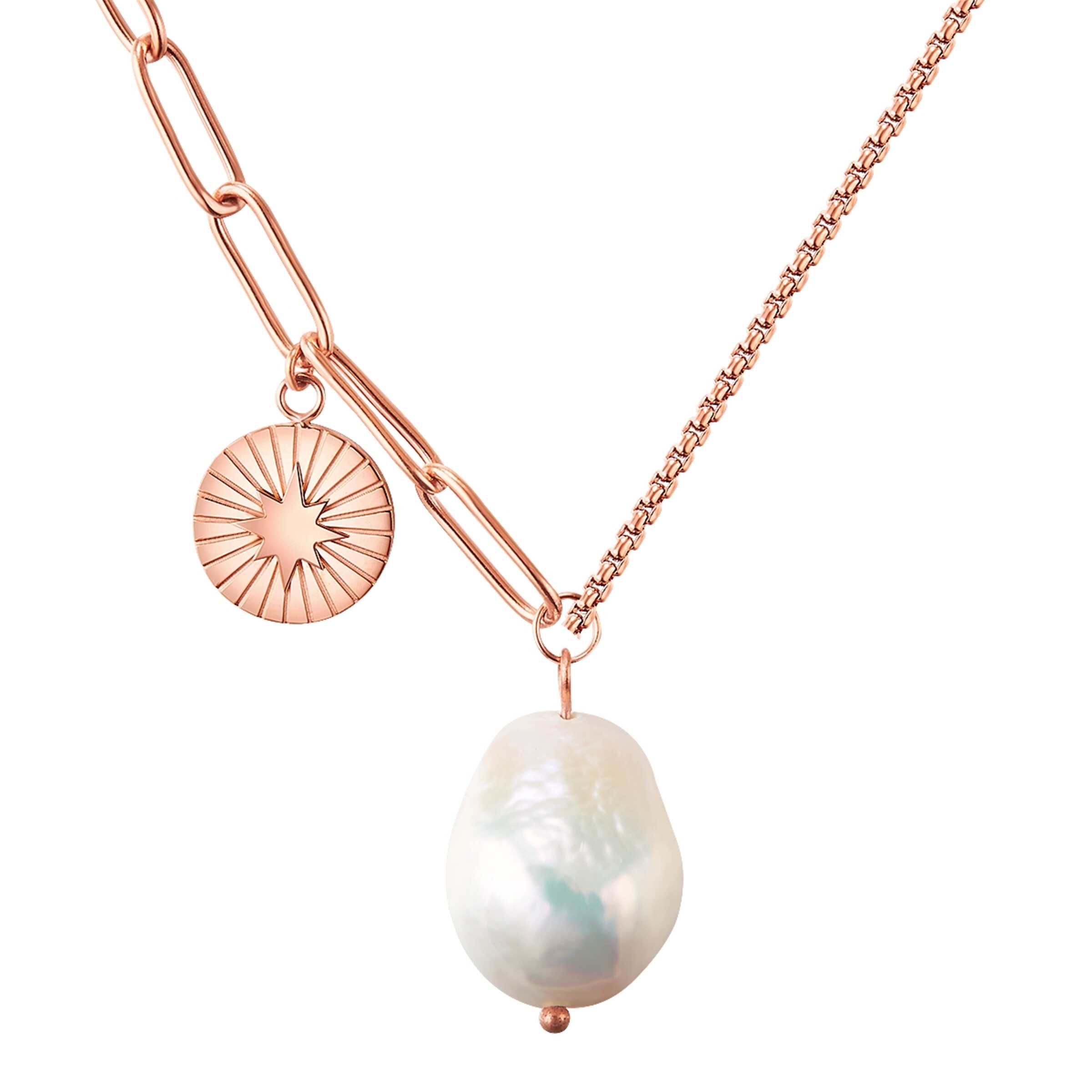 Valero Pearls - Cadena en oro: frente