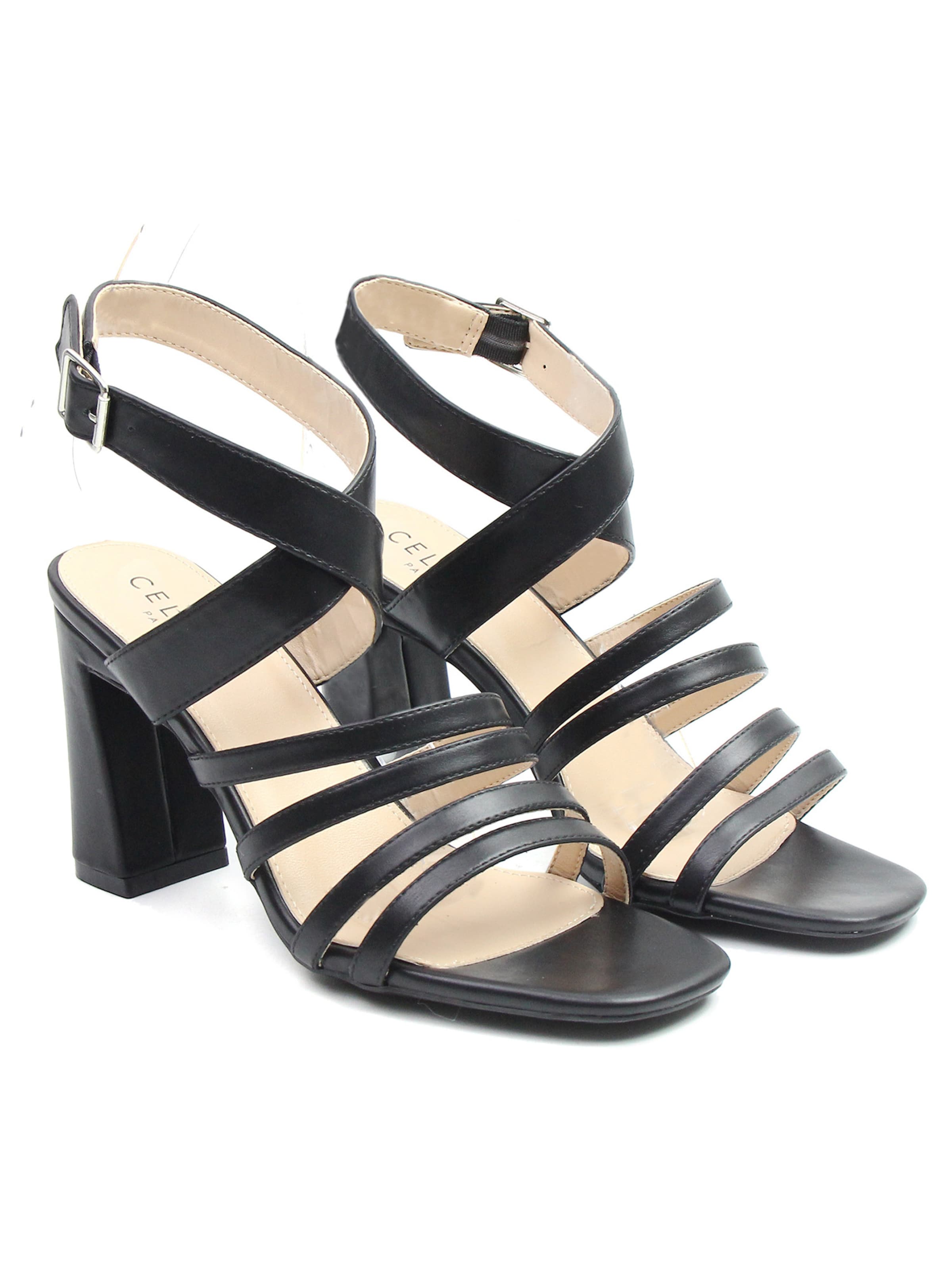 Celena Σανδάλι με λουράκια 'Cattaleya' σε μαύρο