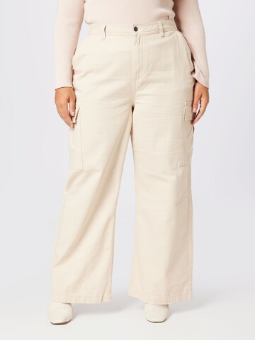 Regular Pantalon cargo 'BOBBIE' Cotton On Curve en beige : devant