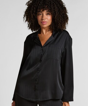Hunkemöller Pajama shirt in Black: front