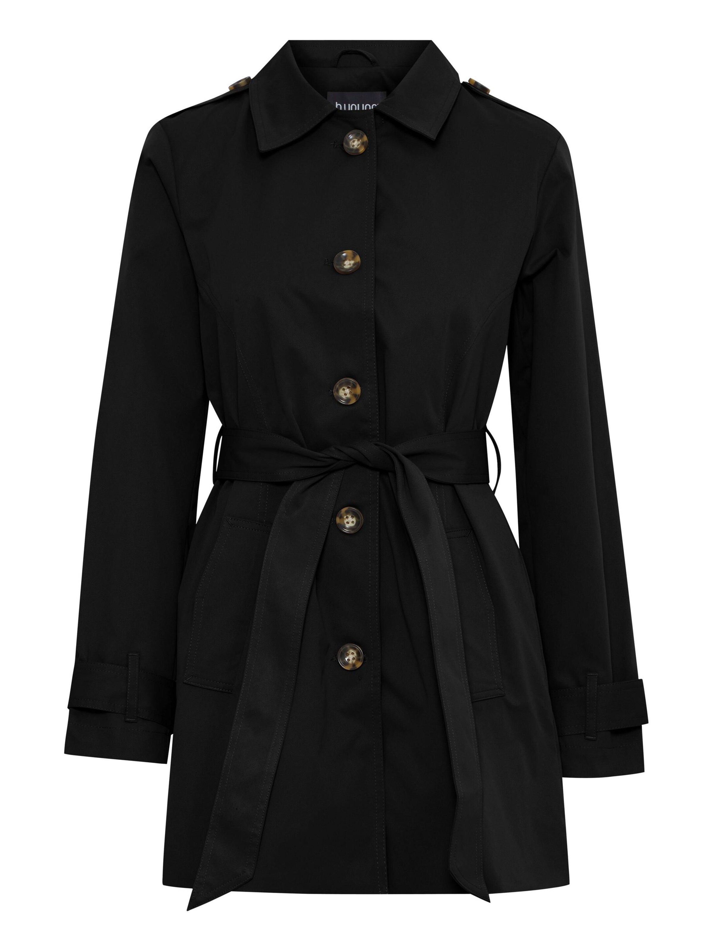 Manteau mi-saison 'Amona' b.young en noir : devant