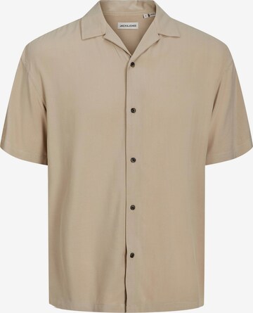 JACK & JONES Button Up Shirt 'Jeff' in Beige: front