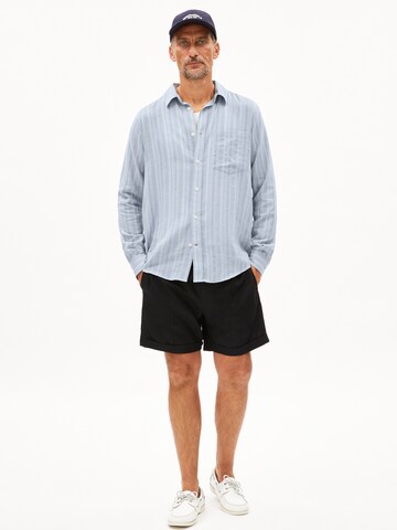 ARMEDANGELS Comfort fit Button Up Shirt in Blue
