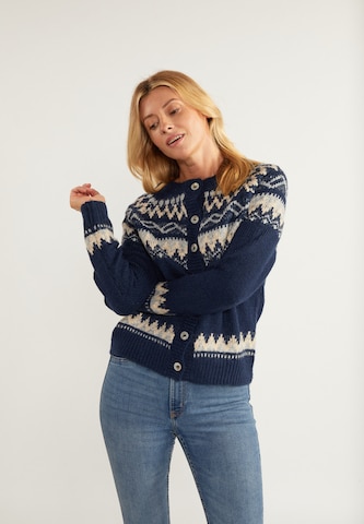 Cardigan usha BLUE LABEL en bleu : devant