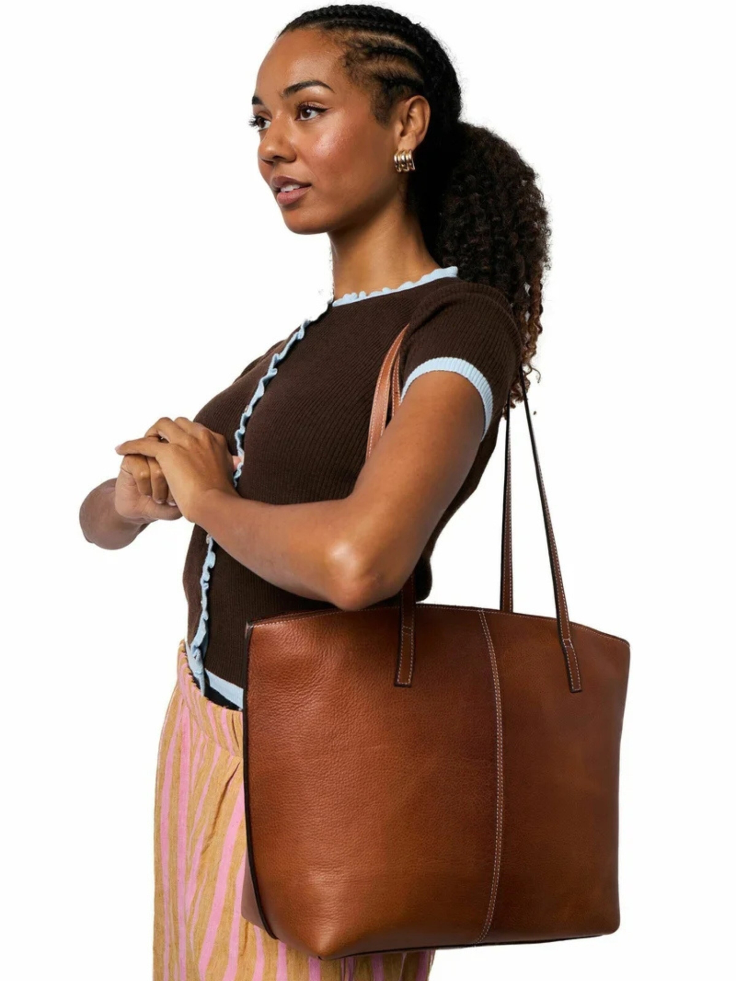 Cabas ' Nalou ' RE:DESIGNED en marron