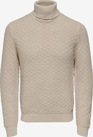 Only & Sons Sweater 'Kay' in Beige: front