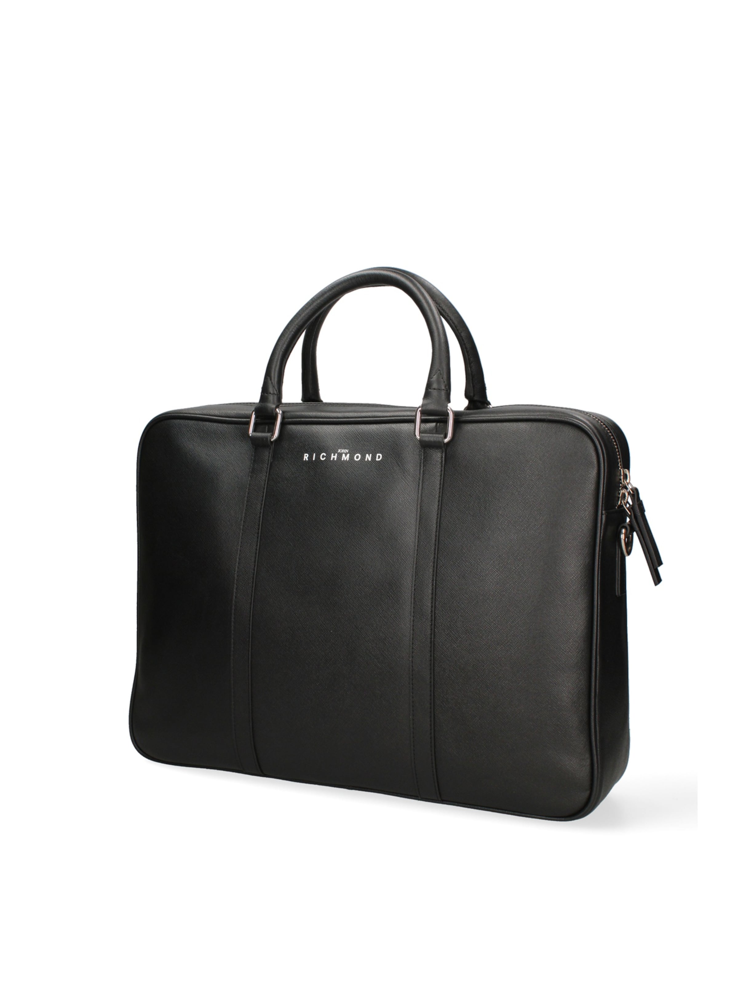 Porte-documents John Richmond en noir : devant