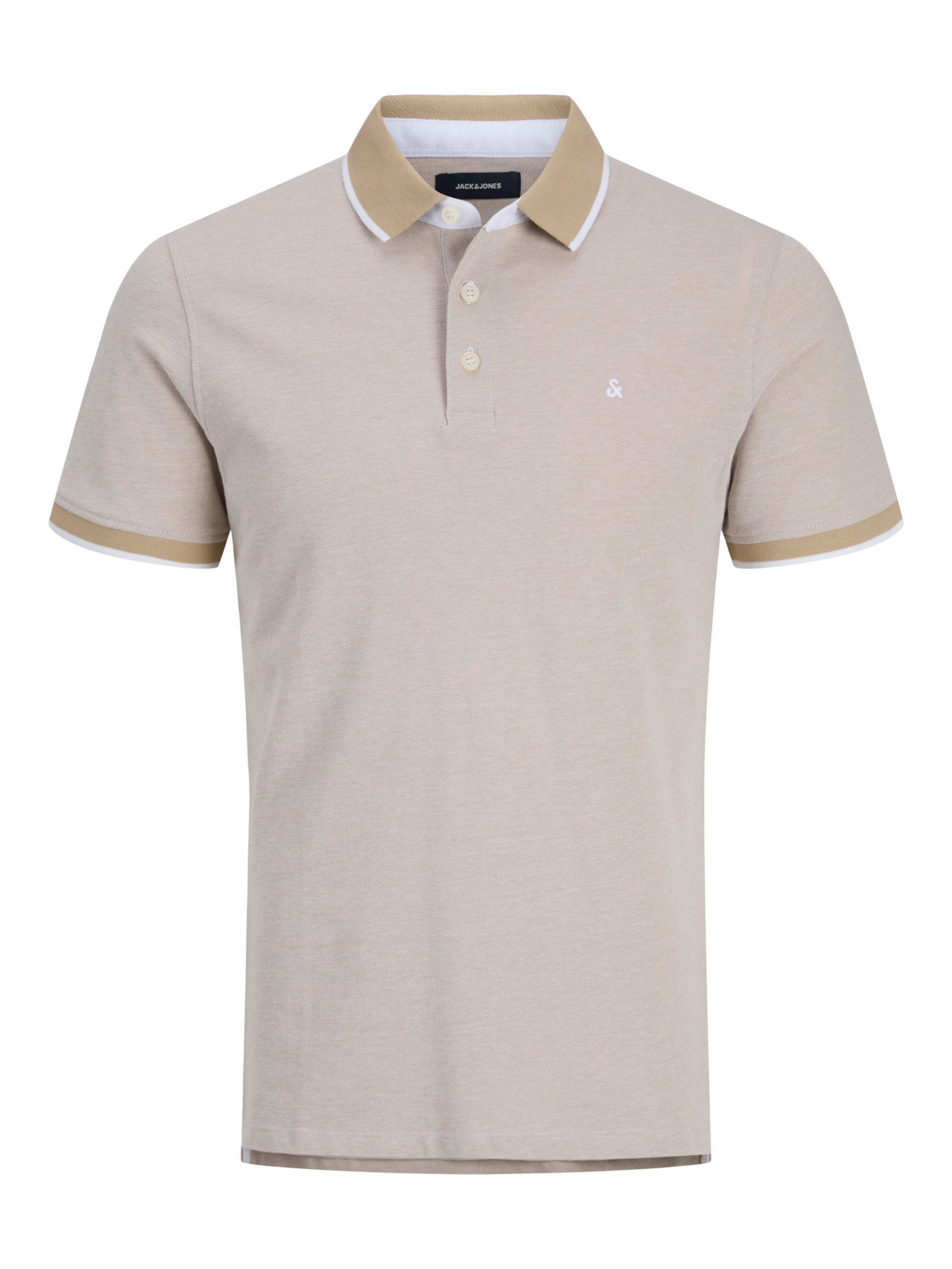 JACK & JONES Poloshirt 'JJEPaulos' in Beige: Vorderseite