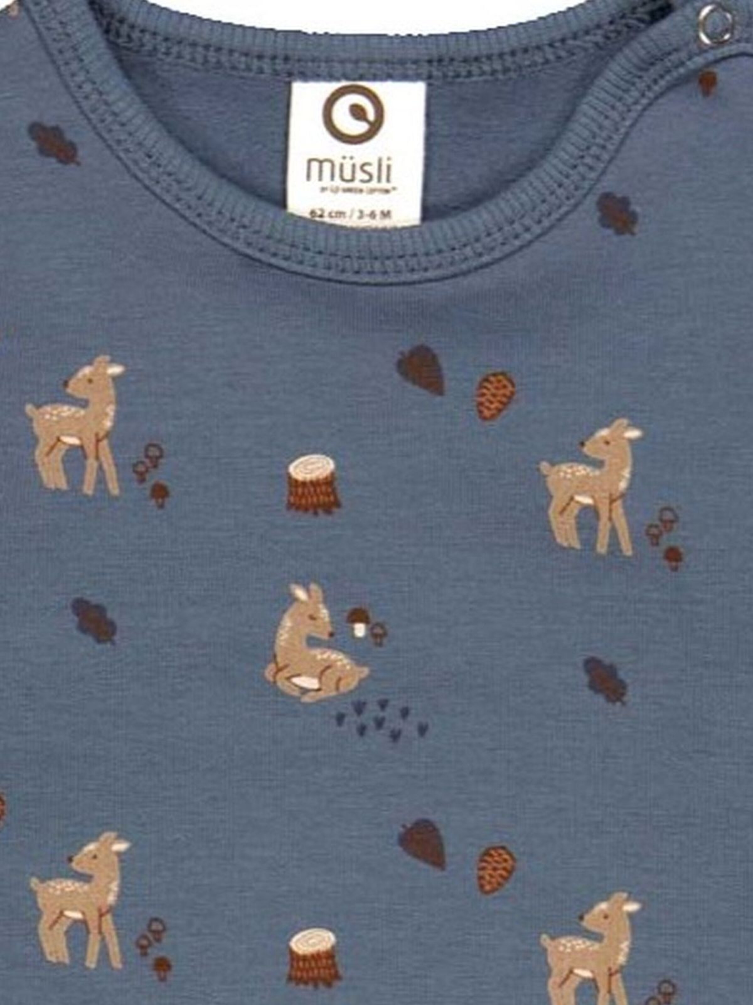 Barboteuse / body Müsli by GREEN COTTON en bleu