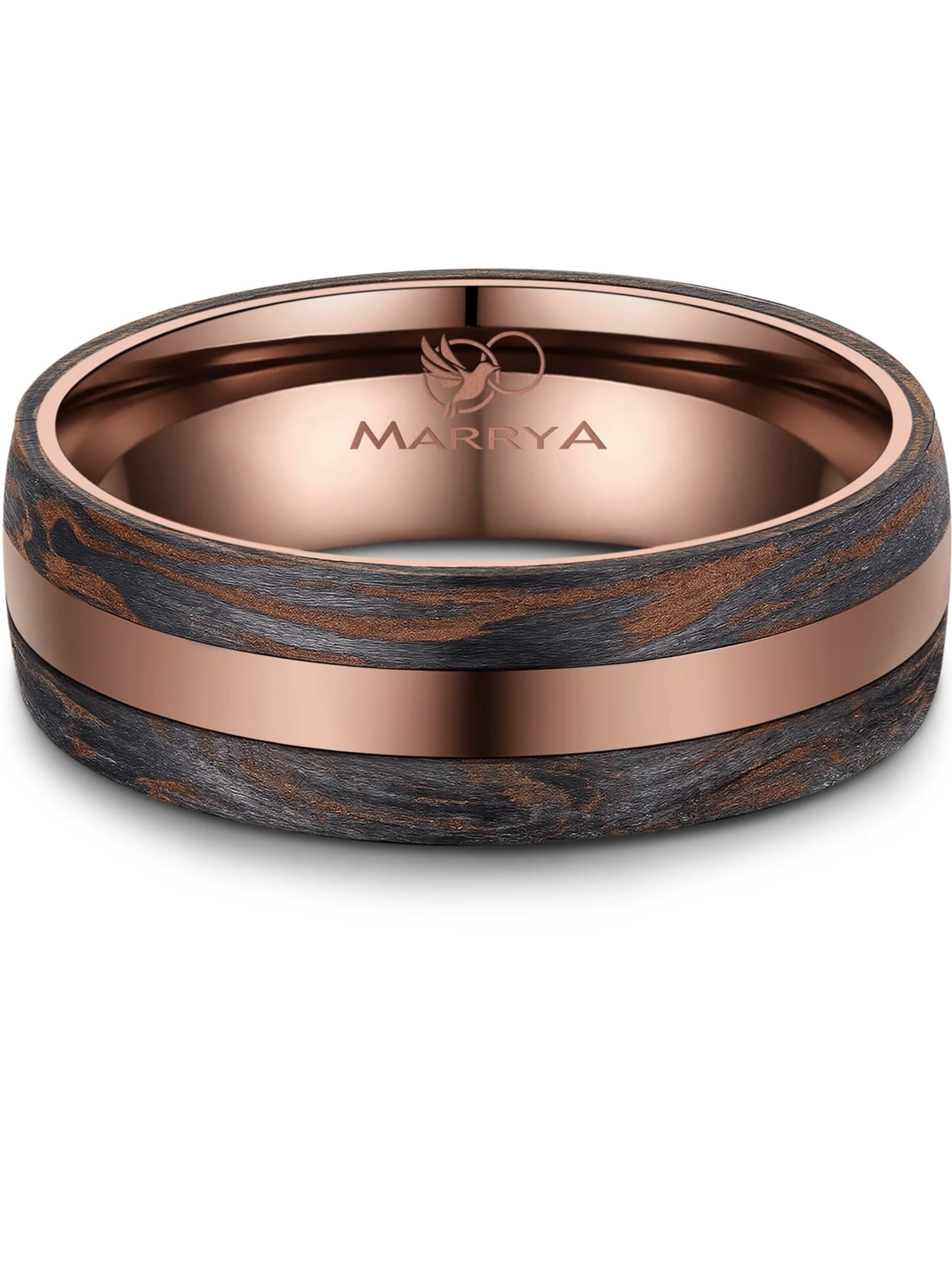 Anello 'MARRYA CB-03 Carbon-Bronze' di MARRYA in marrone