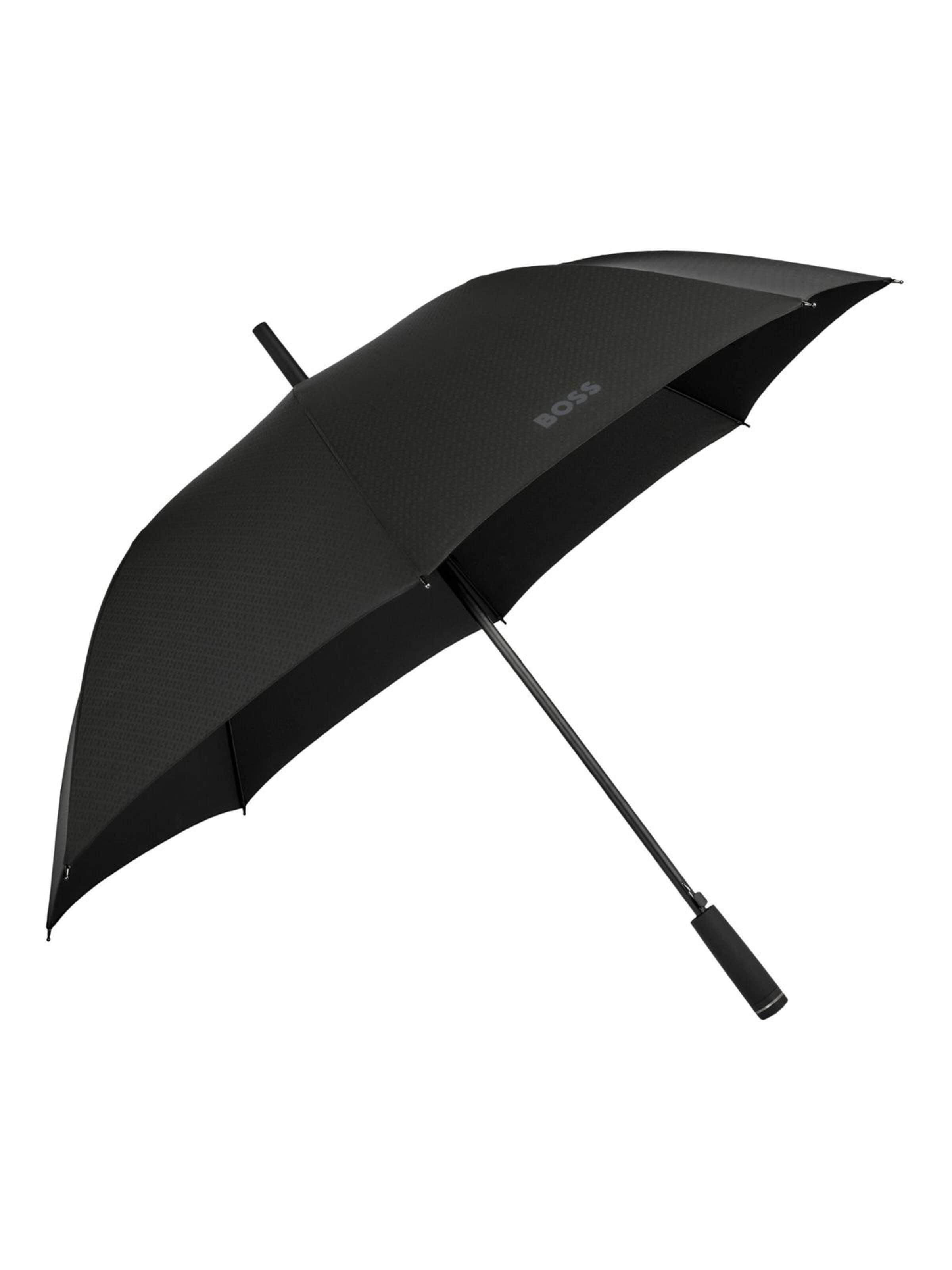 Parapluie 'Umbrella Double B Black & Gun' BOSS en gris : devant