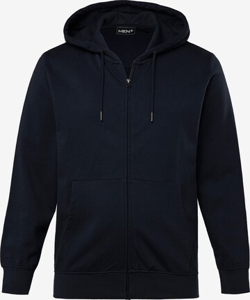 Men Plus Zip-Up Hoodie in Blue: front