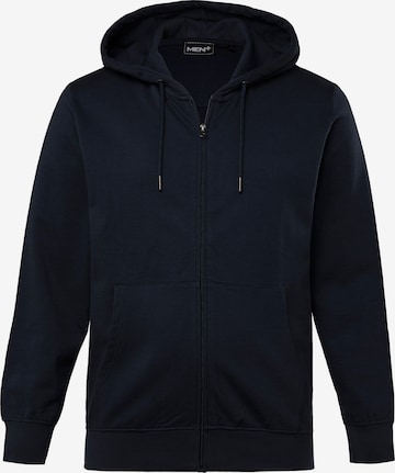 Men Plus Zip-Up Hoodie in Blue: front